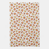 Muster für Herbst-Blätter und Acorns Geschirrtuch (Vertikal)