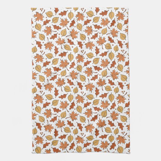 Muster für Herbst-Blätter und Acorns Geschirrtuch (Vertikal)