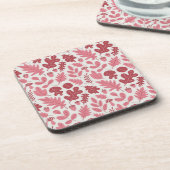 Muster für Herbst-Blätter und Acorns Getränkeuntersetzer (Linke Seite)