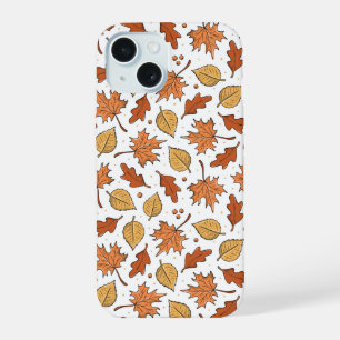 Muster für Herbst-Blätter und Acorns iPhone 15 Hülle