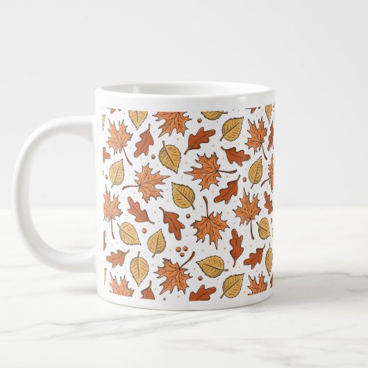 Muster für Herbst-Blätter und Acorns Jumbo-Tasse (Links)