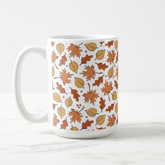 Muster für Herbst-Blätter und Acorns Kaffeetasse (Links)