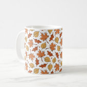 Muster für Herbst-Blätter und Acorns Kaffeetasse (Vorderseite Links)