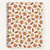 Muster für Herbst-Blätter und Acorns Notizblock (Vorderseite)