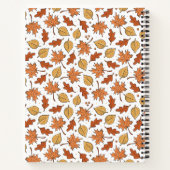 Muster für Herbst-Blätter und Acorns Notizblock (Rückseite)