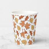 Muster für Herbst-Blätter und Acorns Pappbecher (Rechts)