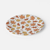 Muster für Herbst-Blätter und Acorns Pappteller (Schrägansicht)