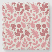 Muster für Herbst-Blätter und Acorns Steinuntersetzer (Vorderseite)