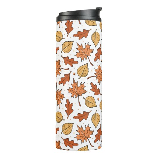 Muster für Herbst-Blätter und Acorns Thermosbecher (Nach links gedreht)
