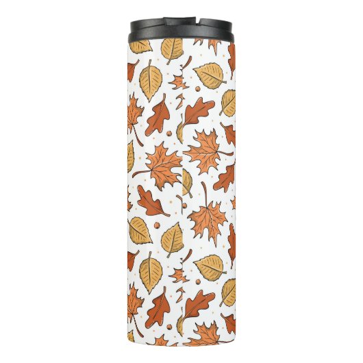 Muster für Herbst-Blätter und Acorns Thermosbecher (Rückseite)