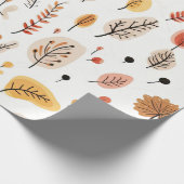 Muster für Herbstblätter und Naturelemente Geschenkpapier (Ecke)