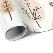 Muster für Herbstblätter und Naturelemente Geschenkpapier (Rolleneckpunkt)
