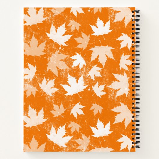 Muster für Herbstlaub im Herbst Notizblock (Rückseite)