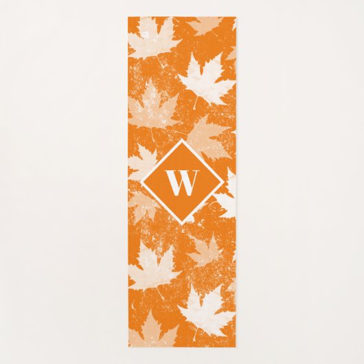Muster für Herbstlaub im Herbst Yogamatte (Vorderseite)