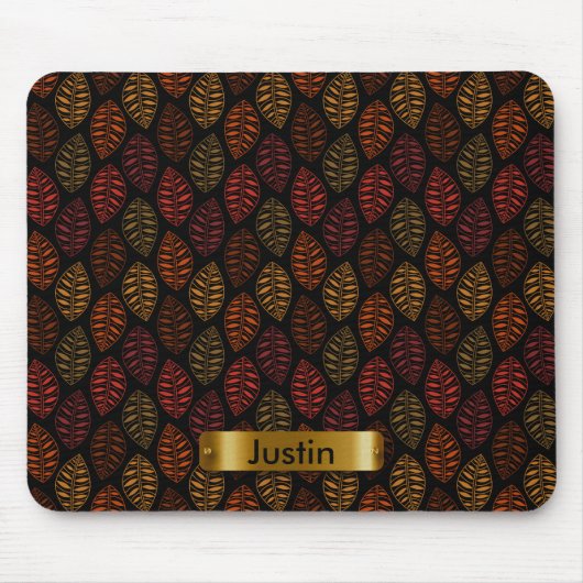 Muster für Herbstleppen mit DIY-Text Mousepad (Vorne)