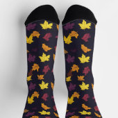 Muster für Herbstmaple-Blätter Socken (Oben)