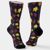Muster für Herbstmaple-Blätter Socken (Gewinkelt)