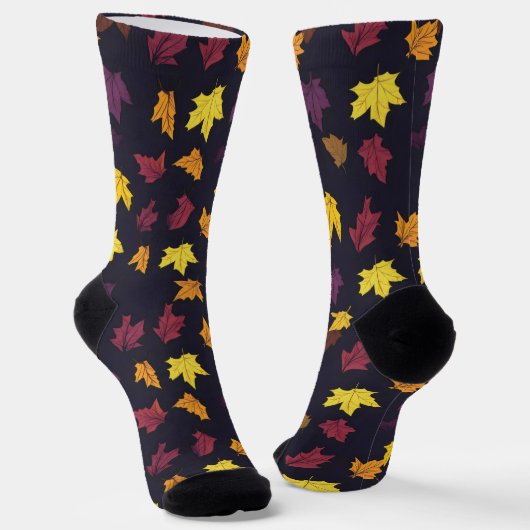 Muster für Herbstmaple-Blätter Socken (Gewinkelt)