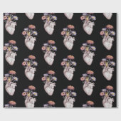 Muster für Herz-Blume Geschenkpapier (Flach)