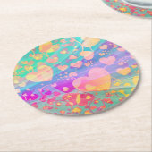 Muster für Herz-Liebe-Muster Runder Pappuntersetzer (Angewinkelt)