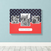 Muster für Herz und Anker | FOTO | Monogramm Leinwanddruck (Insitu (Holzboden))