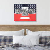 Muster für Herz und Anker | FOTO | Monogramm Leinwanddruck (Insitu (Schlafzimmer))