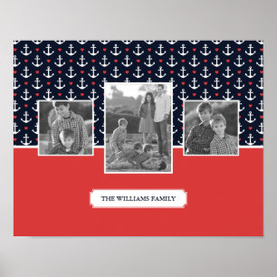 Muster für Herz und Anker   FOTO   Monogramm Poster