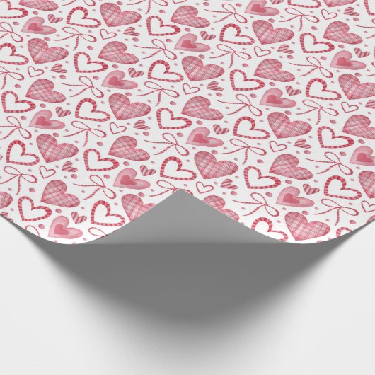 Muster für Herz und Bögen Geschenkpapier (Ecke)