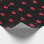 Muster für Herz und Punkte Geschenkpapier (Ecke)
