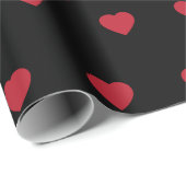 Muster für Herz und Punkte Geschenkpapier (Rolleneckpunkt)