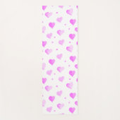 Muster für Herz und Punkte Rosa Wasserfarbe Yogamatte (Vorderseite)