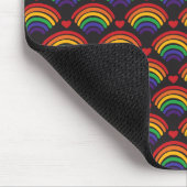 Muster für Herz und Rainbows Mousepad (Ecke)