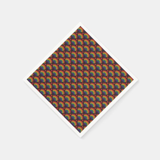 Muster für Herz und Rainbows Serviette (Ecke)