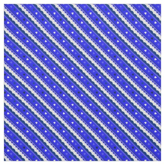 Muster für Herz und Spitze/Blau Stoff (Muster)
