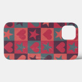 Muster für Herz und Sterne rosa Case-Mate iPhone Hülle (Rückseite (Horizontal))