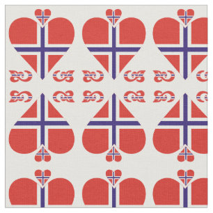 Muster für Herz und Wirbel in Norwegen Stoff