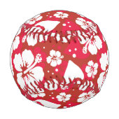 Muster für Hibisken-Blume Baseball (Vorderseite)