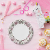 Muster für Hibiskus-Blume in Rosa Pappteller (Party)