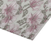 Muster für Hibiskus-Blume in Rosa Schneidebrett (Ecke)