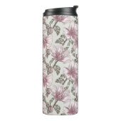 Muster für Hibiskus-Blume in Rosa Thermosbecher (Nach links gedreht)