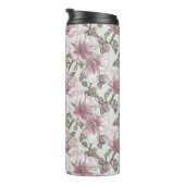 Muster für Hibiskus-Blume in Rosa Thermosbecher (Nach rechts gedreht)