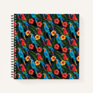 Muster für Hibiskus und Arme Notizbuch