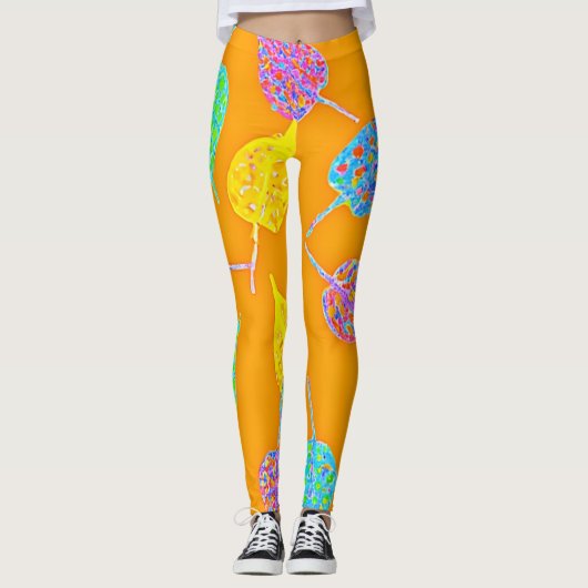 Muster für hintere Blätter Leggings (Vorderseite)