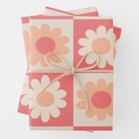 Muster für hintere Blume mit abgeschirmtem Peach F Geschenkpapier Set (Beispiel)