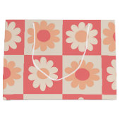 Muster für hintere Blume mit abgeschirmtem Peach F Große Geschenktüte (Vorderseite)