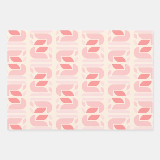 Muster für hintere florale Geometrie Geschenkpapier Set (Vorderseite 3)