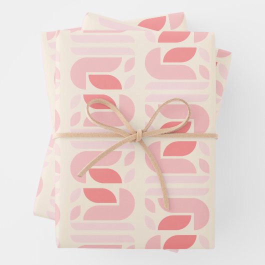 Muster für hintere florale Geometrie Geschenkpapier Set (Beispiel)