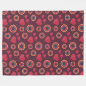 Muster für hintere Herzen und Kreise Fleecedecke (Vorderseite (Horizontal))