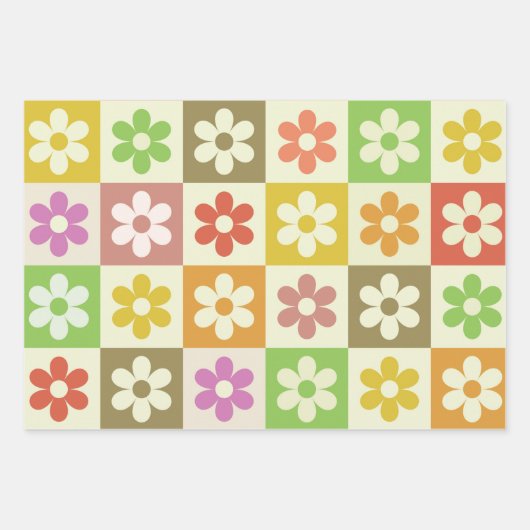 Muster für hintere hintere Blume Geschenkpapier Set (Vorderseite 3)