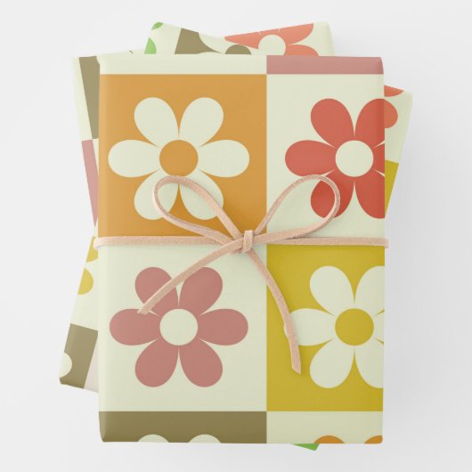 Muster für hintere hintere Blume Geschenkpapier Set (Beispiel)